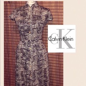 🔥CALVIN KLEIN FAUX PRINT DRESS